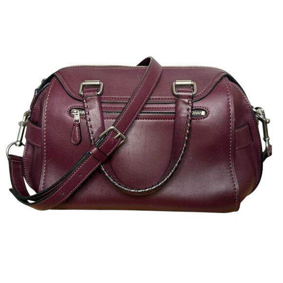 Coach Ace Satchel Bag Crossbody Purse Burgundy Glovetanned Leather Limited Ed - Picture 5 of 11